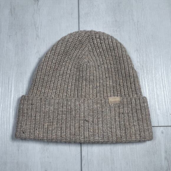 Madewell Wool Cuffed Beanie 100% Merino Ribbed Mid-Weight Unisex Winter Hat OS - Picture 1 of 4